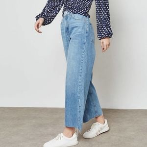 TOPSHOP Hi-Waisted Crop Wide Leg Jeans Sz26